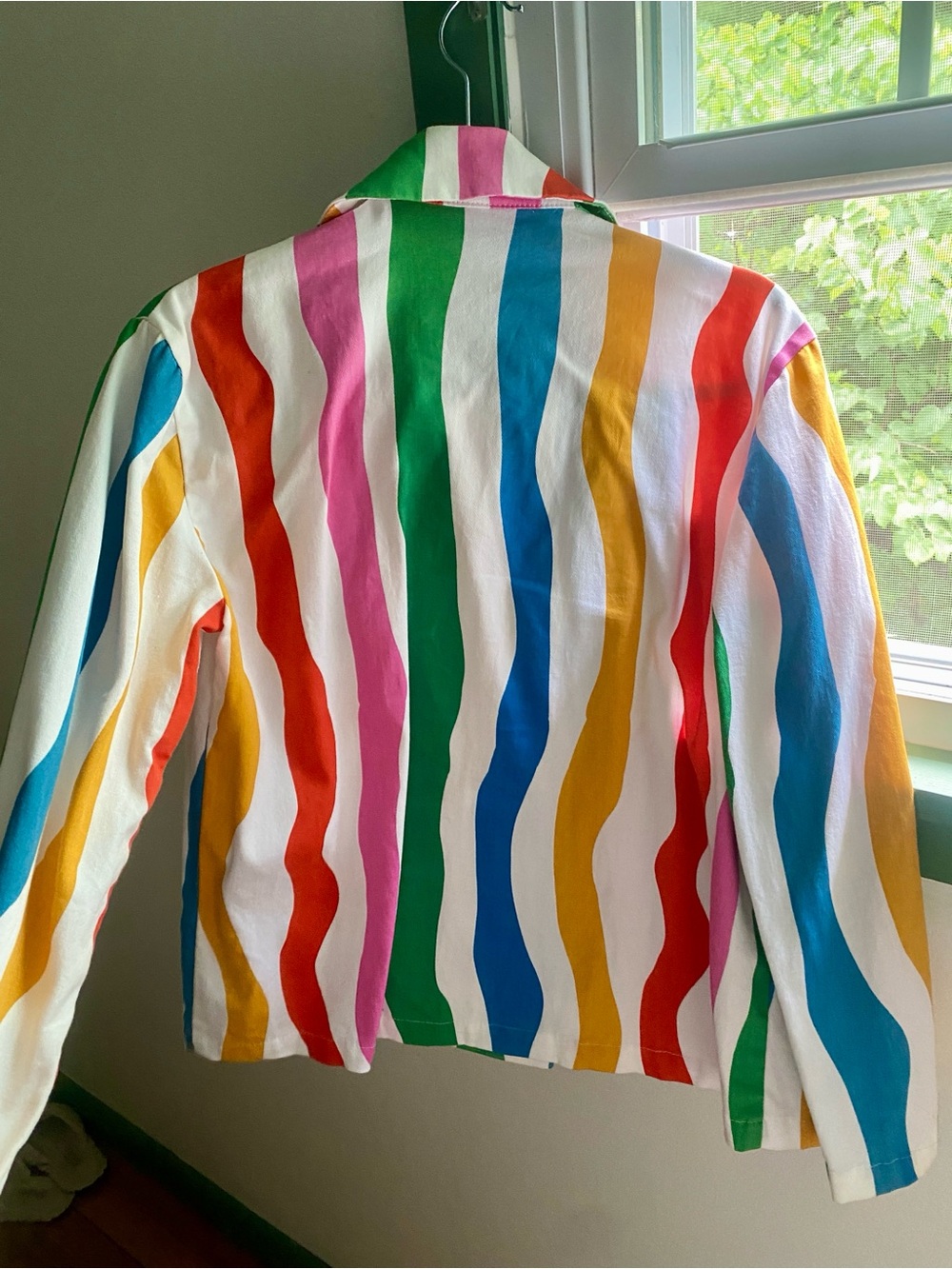 Nooworks Multicolor Vertical Stripe Cotton Jacket - Picture 3 of 7